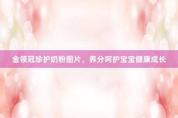 金领冠珍护奶粉图片，养分呵护宝宝健康成长
